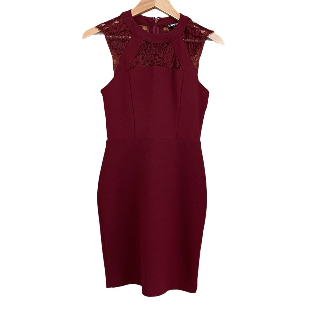 Express Lace Detail Dress Cocktail Party Wedding Guest
